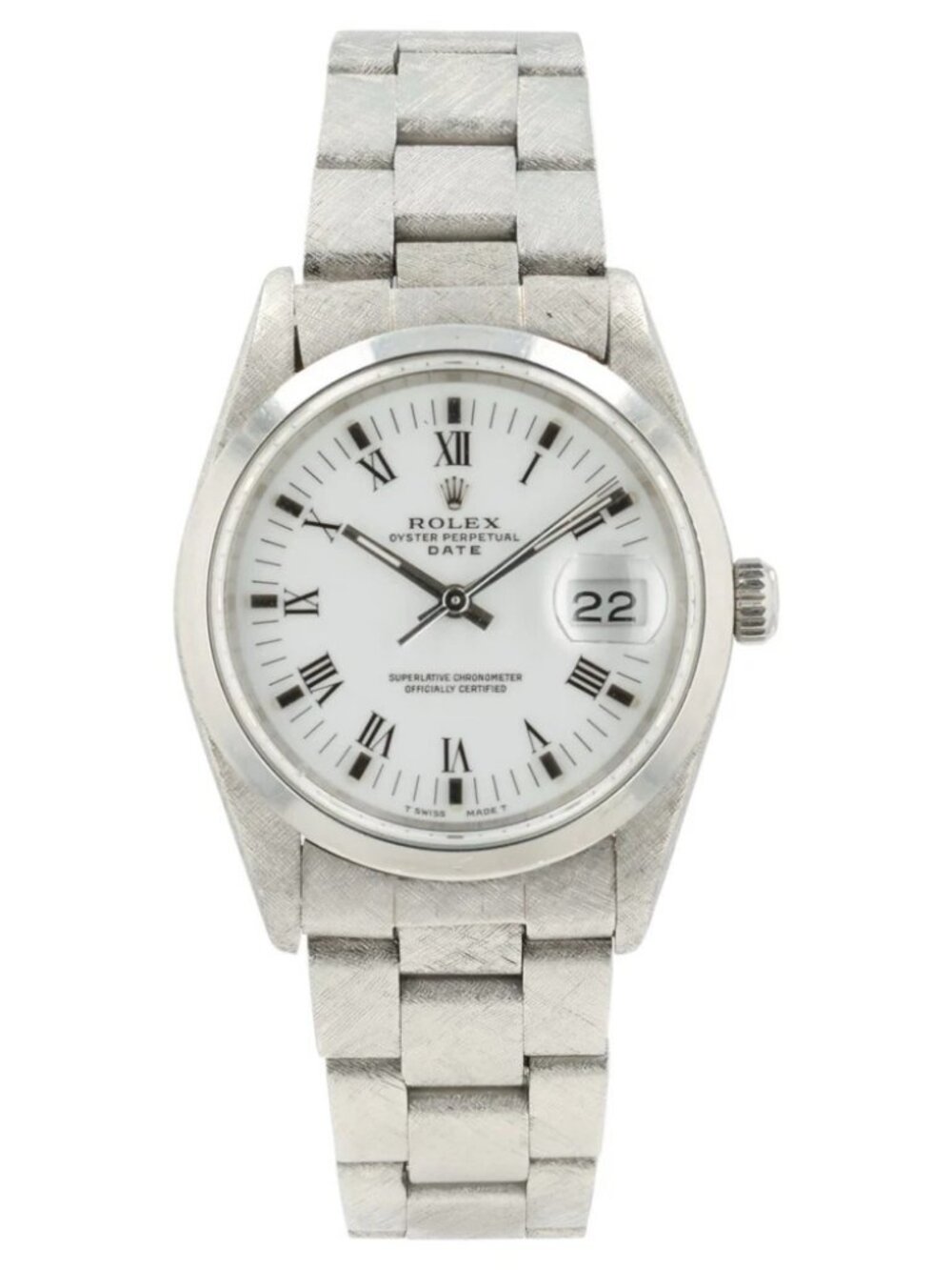 Rolex Date White Dial Stainless Steel 34mm Automatic Movement Mens Watch 15200